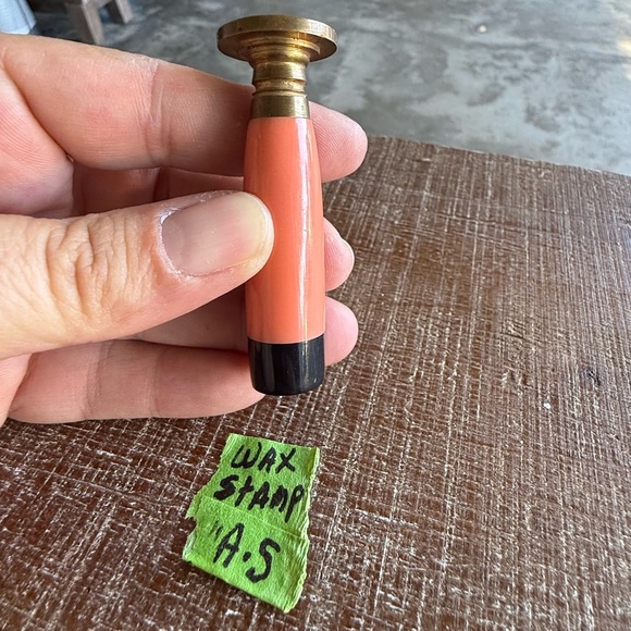 Antique French Letter Wax Seal Stamp – A.S - Picture 3 of 3